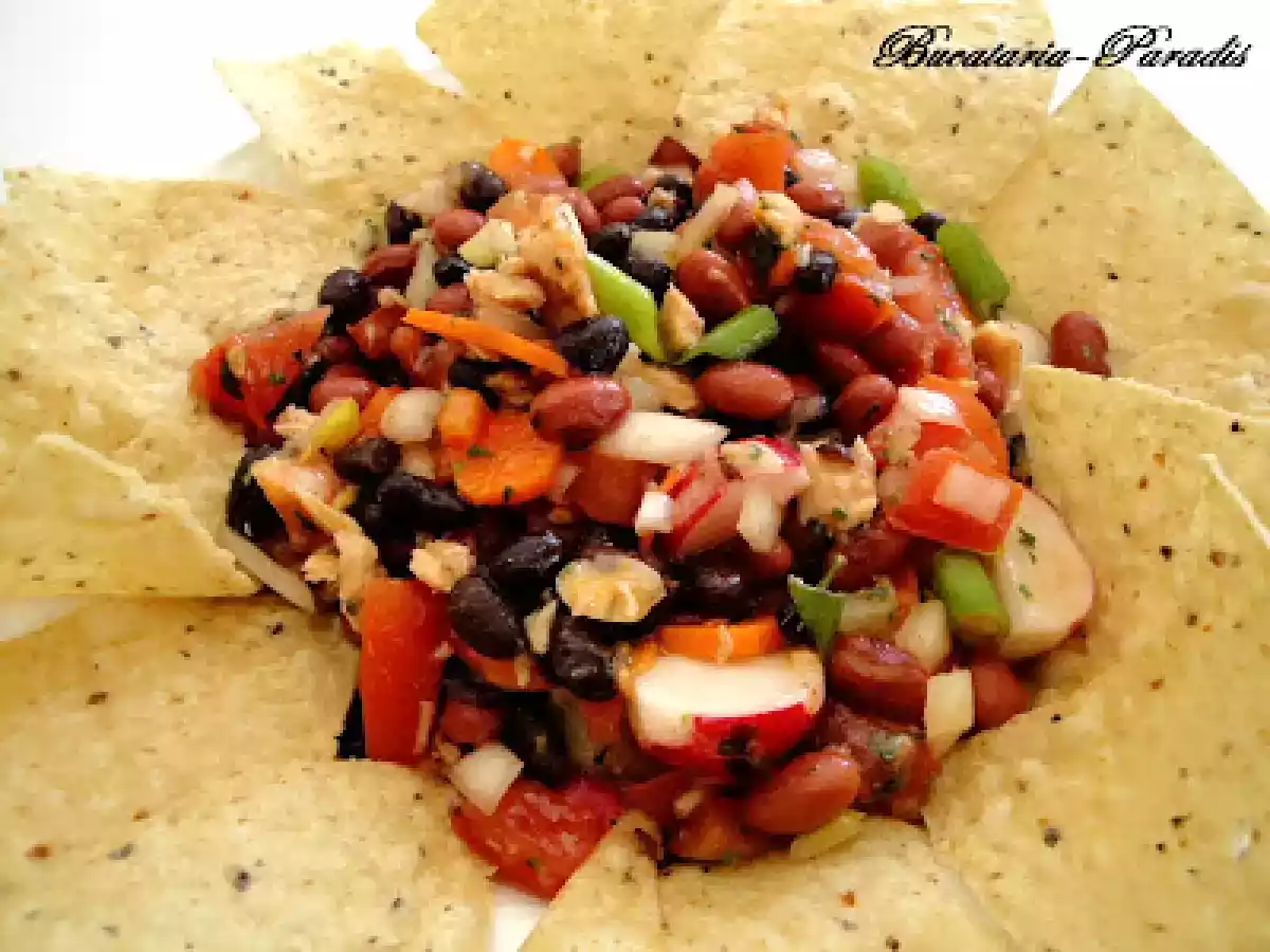 SALATA DE FASOLE IN CULORI CU PESTE AFUMAT - poza 4