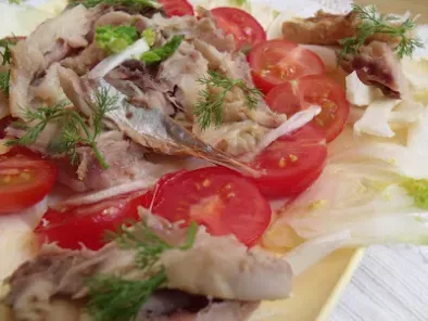 Salata de fenicul si macrou afumat (fennel and smocked mackerel salad)