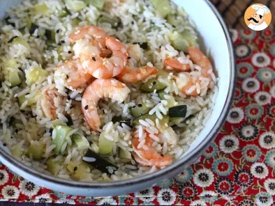 Salată de orez cu creveți, dovlecel și ghimbir, poza 4