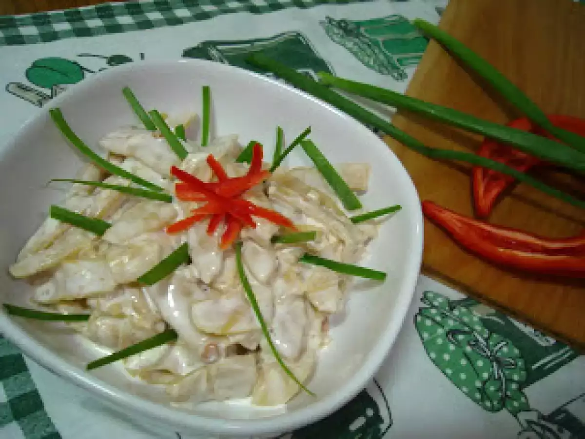 Salata de pastai cu maioneza si usturoi - poza 2