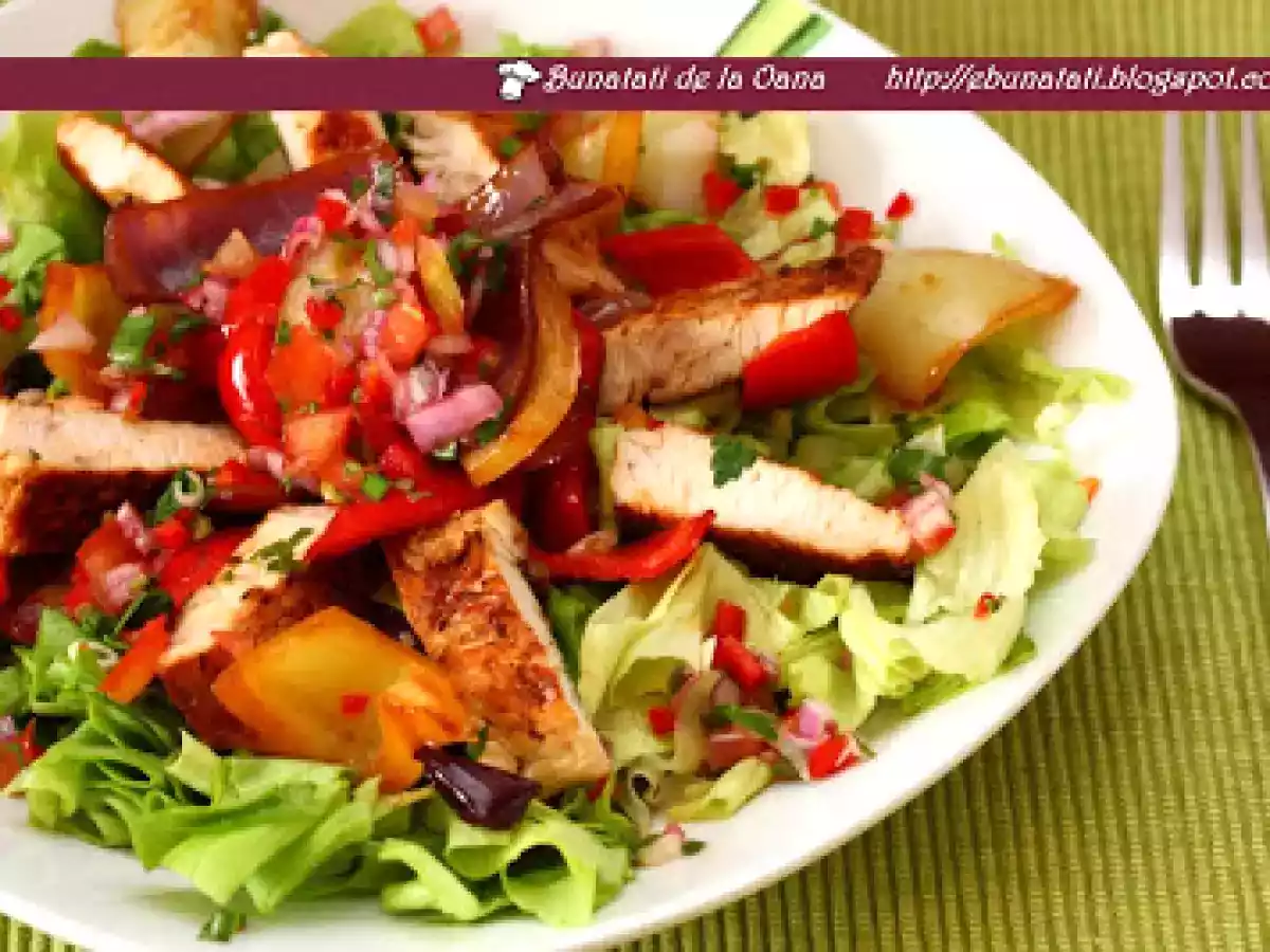 Salata de pui piri-piri cu legume coapte - poza 2