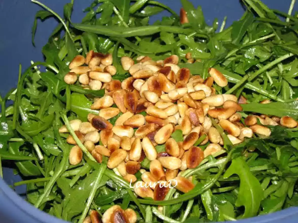 Salata de ruccola cu piersici, prosciutto si Grana Padano - poza 4