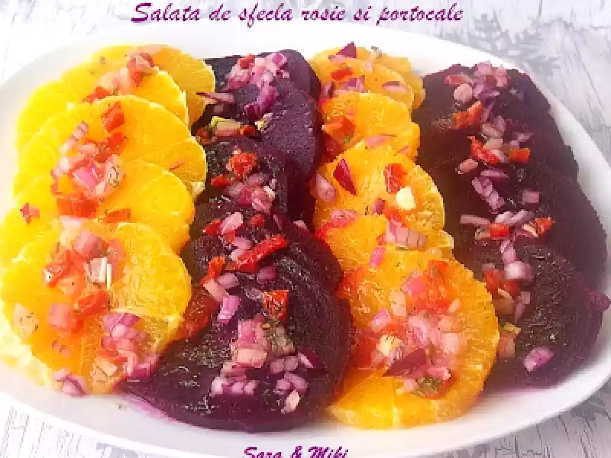 Salata de sfecla rosie si portocale