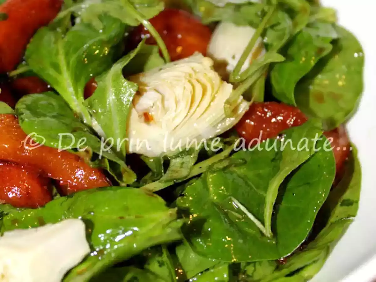Salata de spanac si ardei copti