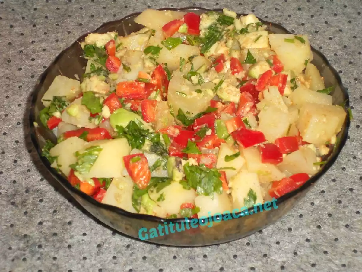 Salata de vara cu patrunjel, avocado si ardei capia