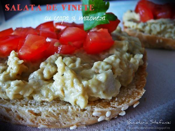 Salata de vinete cu ceapa si maioneza