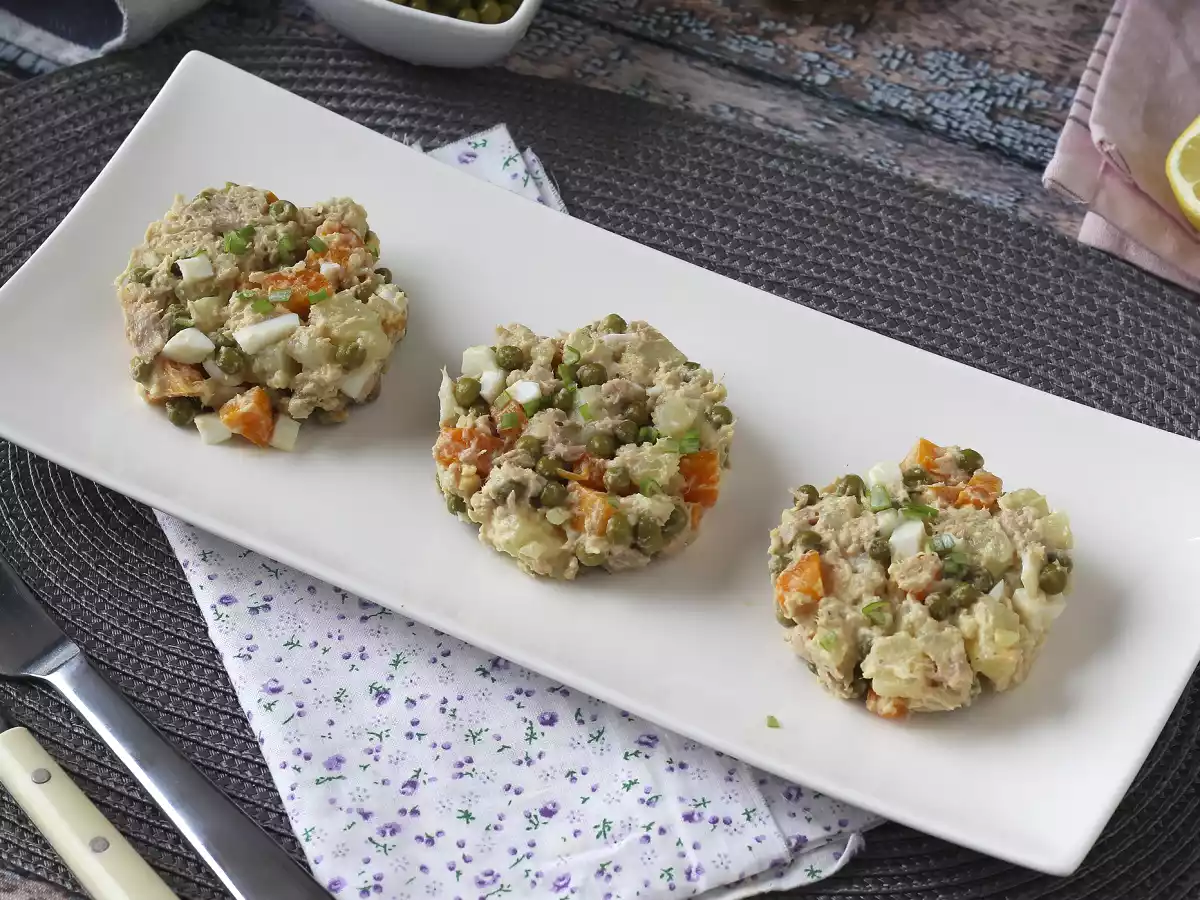 Salată rusească cu maioneză de casă - poza 3