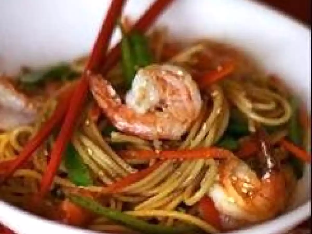 Salata Stir Fry cu creveti