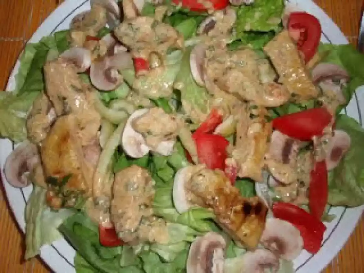 Salata verde cu piept de curcan si sos frantuzesc - poza 3