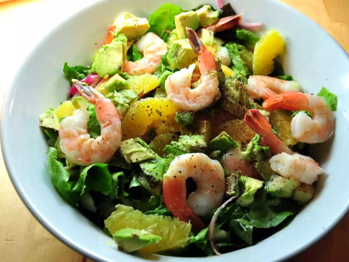 Salatata de creveti cu portocala