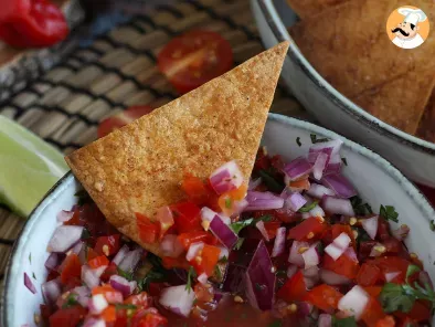 Salsa mexicana Pico de gallo si Tortillas chips, poza 4
