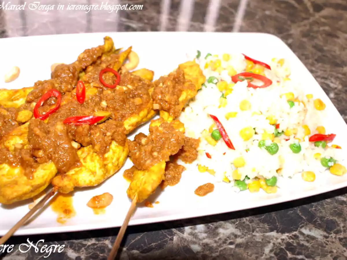 Satay Gai cu sos de alune - poza 2