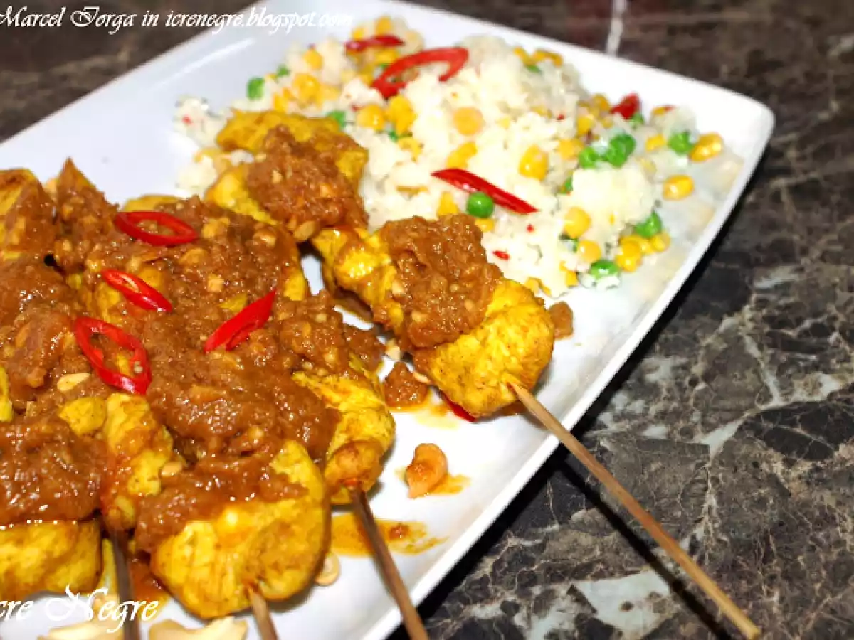 Satay Gai cu sos de alune - poza 3