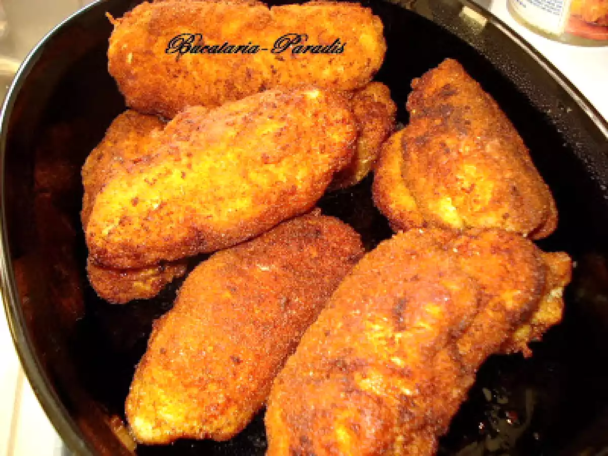 Snitel Kievskaia de pui cu cartofi prajiti la cuptor. - poza 13