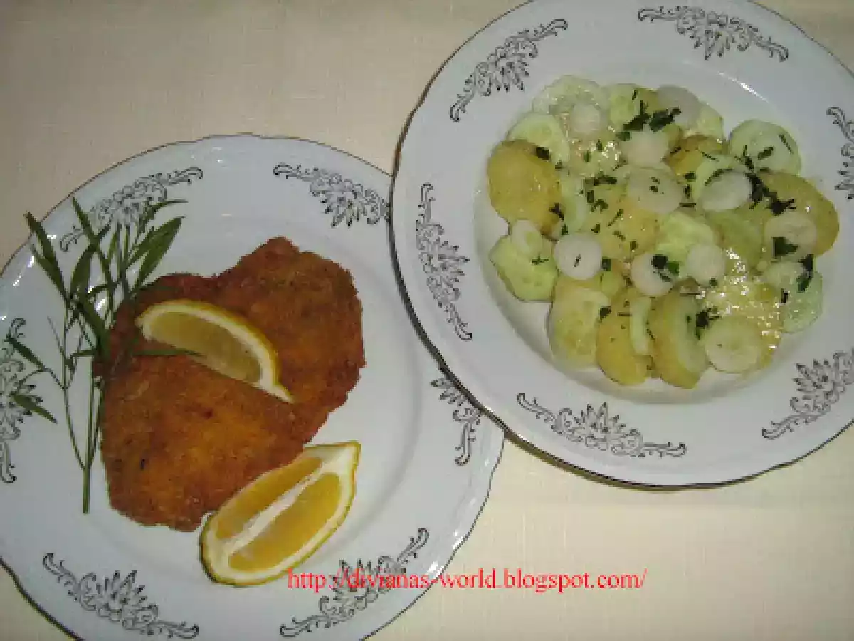 SNITEL VIENEZ CU SALATA DE CARTOFI - poza 2