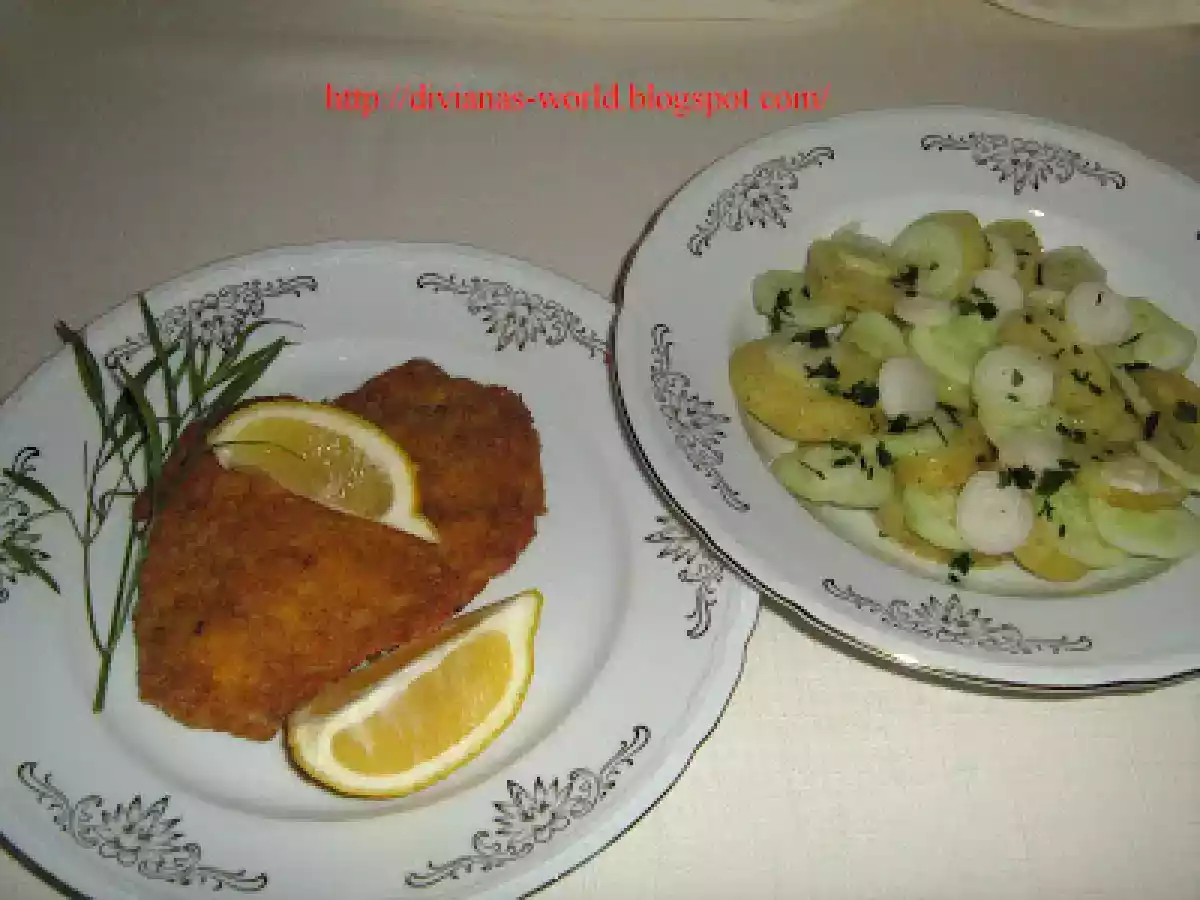 SNITEL VIENEZ CU SALATA DE CARTOFI - poza 3