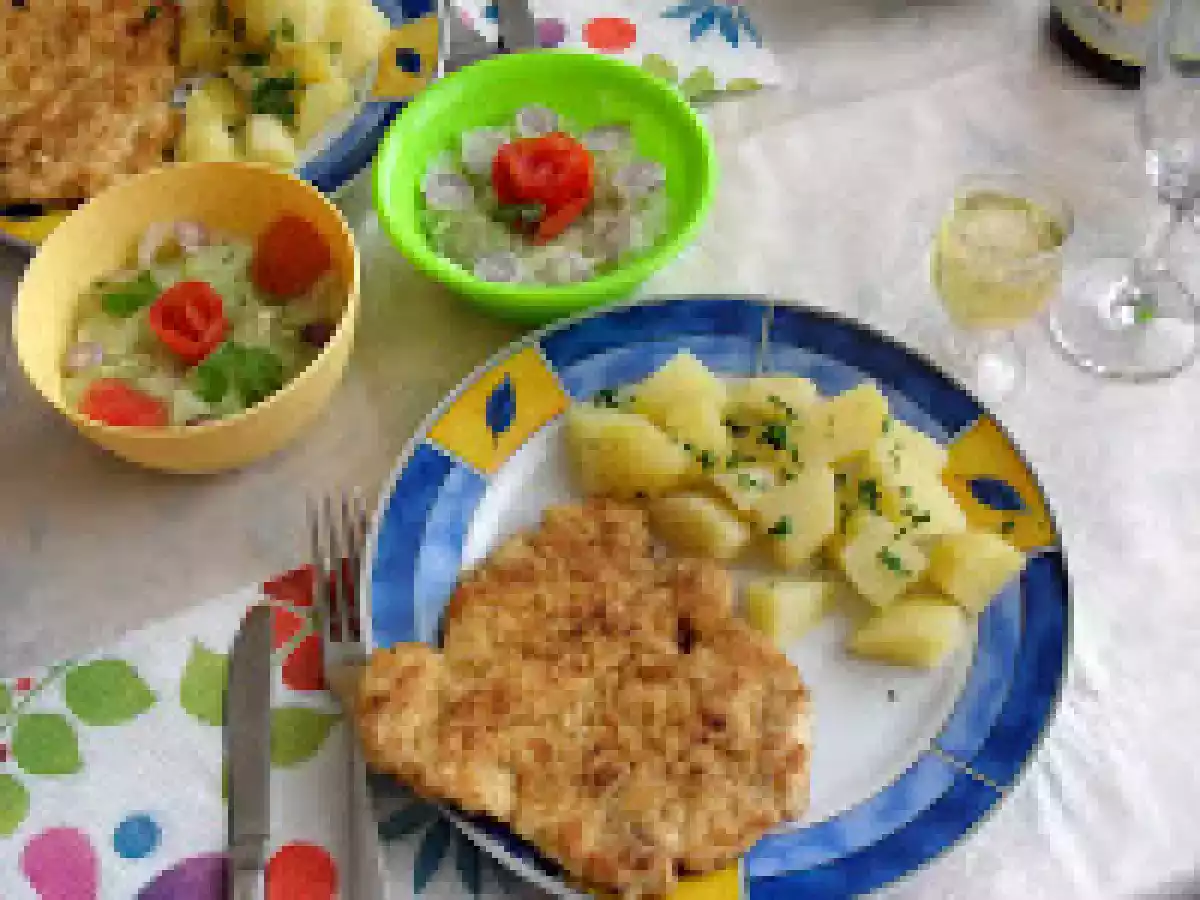 SNITELE DIN PIEPT DE PUI IN PESMET