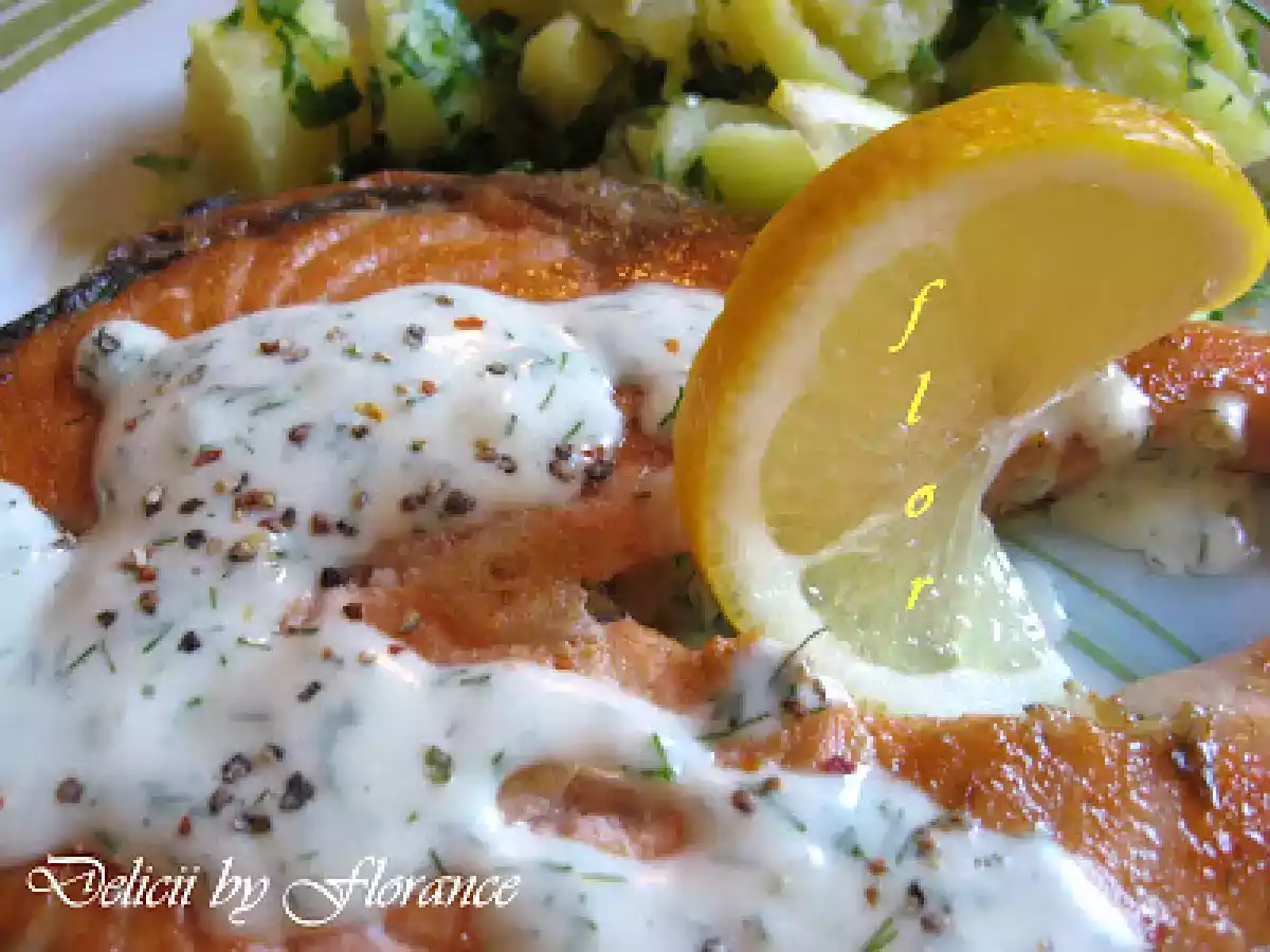 SOMON cu cartofi natur