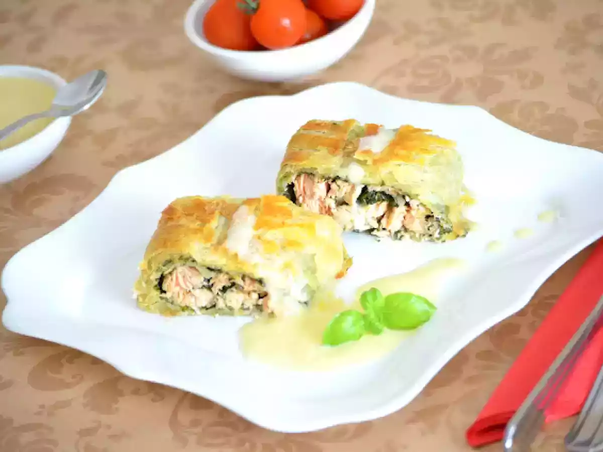 Somon in crusta cu sos de ardei - poza 2