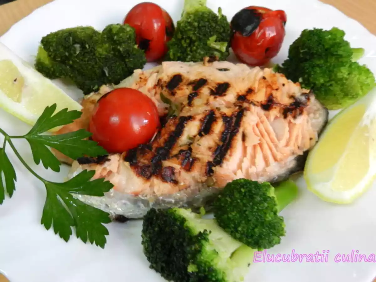 Somon marinat la grătar