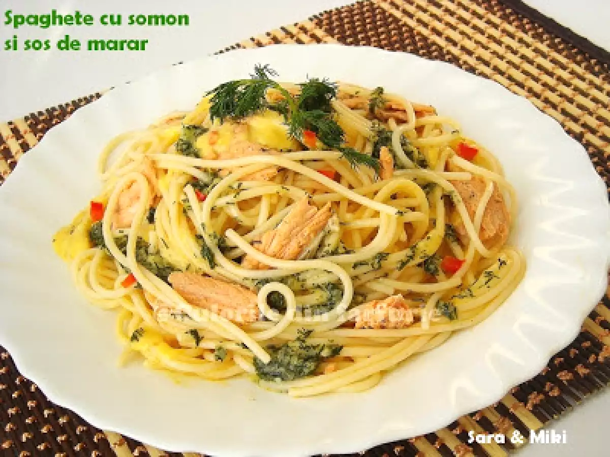 Spaghete cu somon si sos de marar - poza 2
