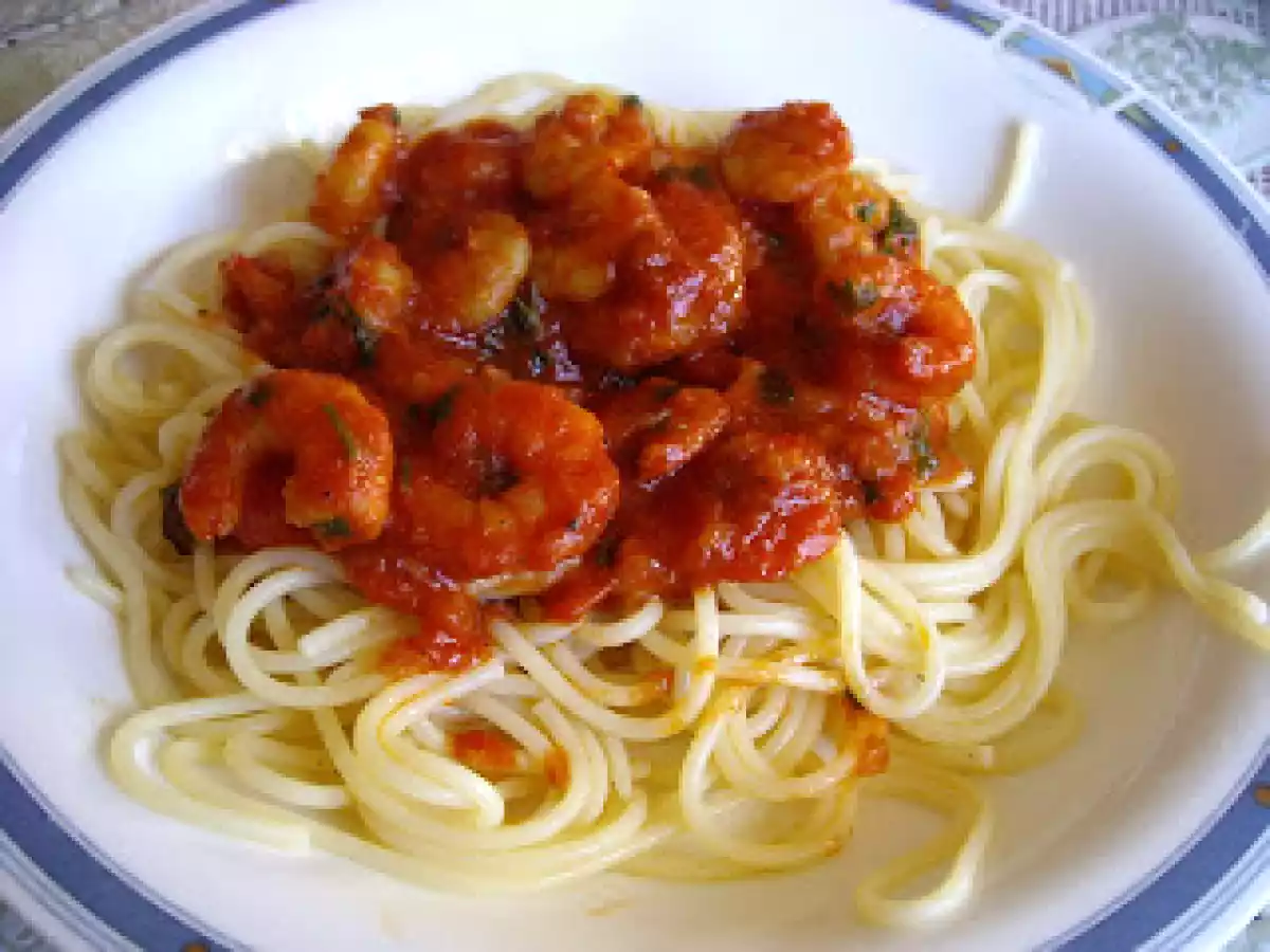 Spaghetti con i gamberi - poza 3