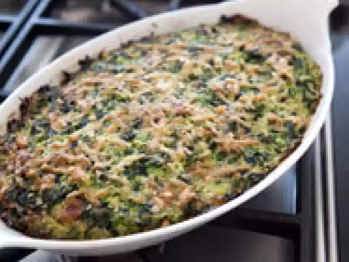 Spanac cu dovlecei la cuptor