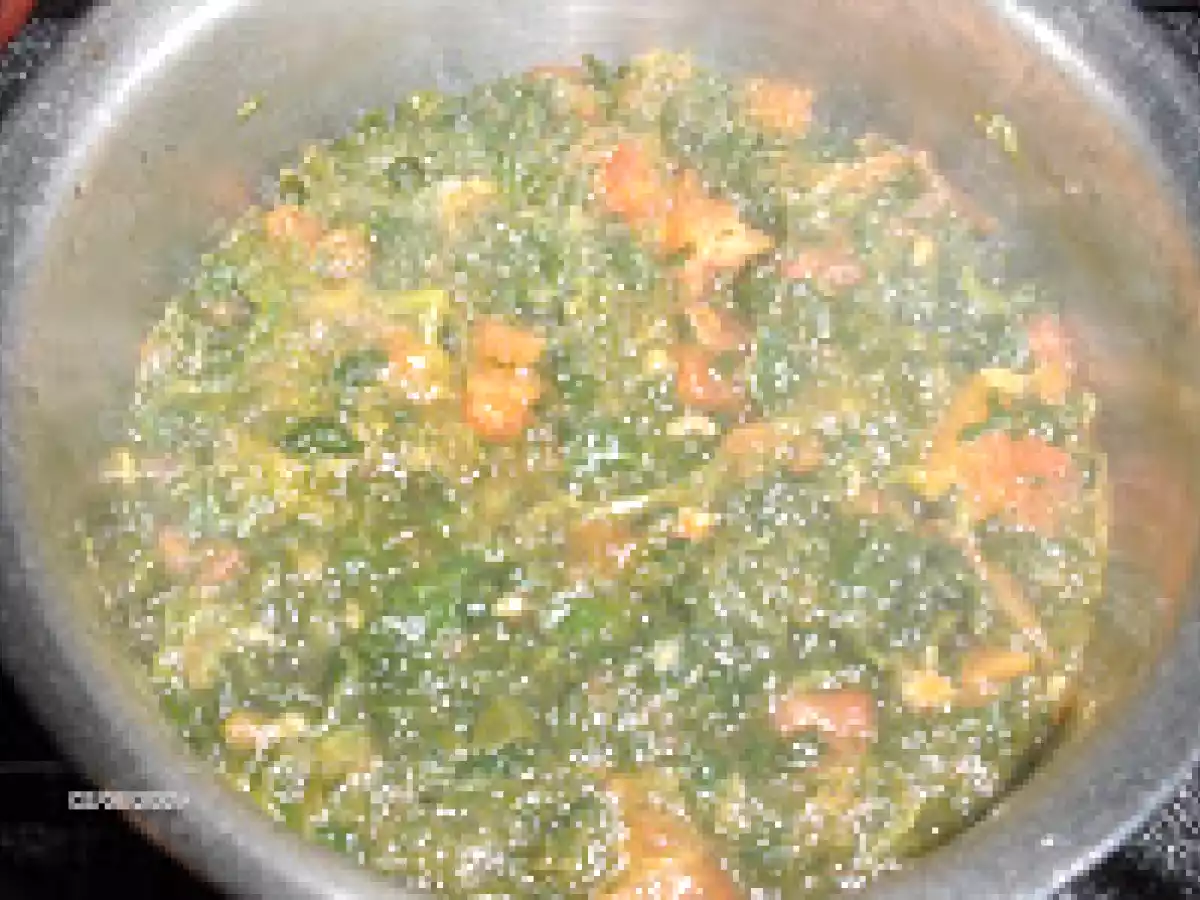 Spanac cu rosii - pentru copii