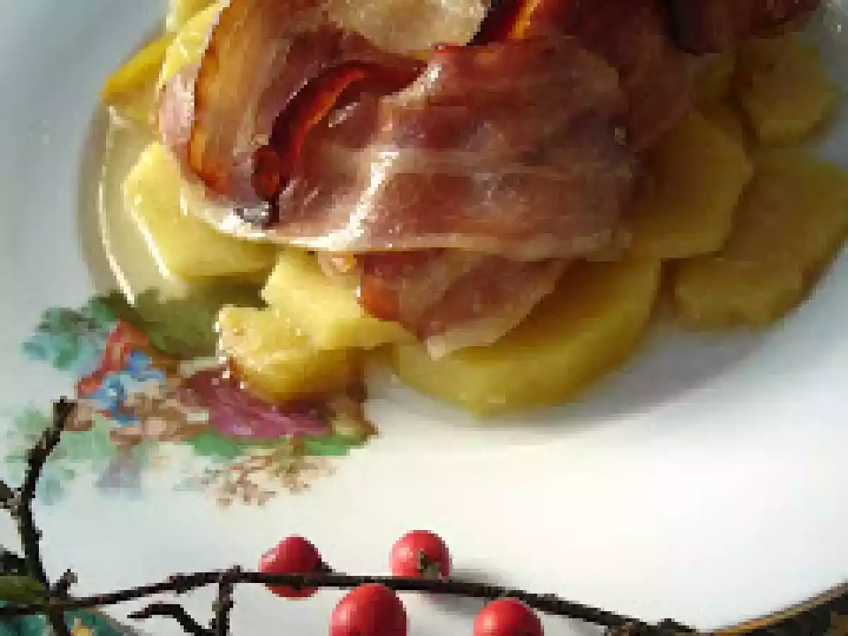 Spata de porc cu bacon impletit - poza 2