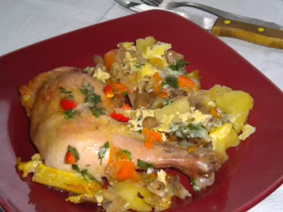 Specialitate de pui cu legume