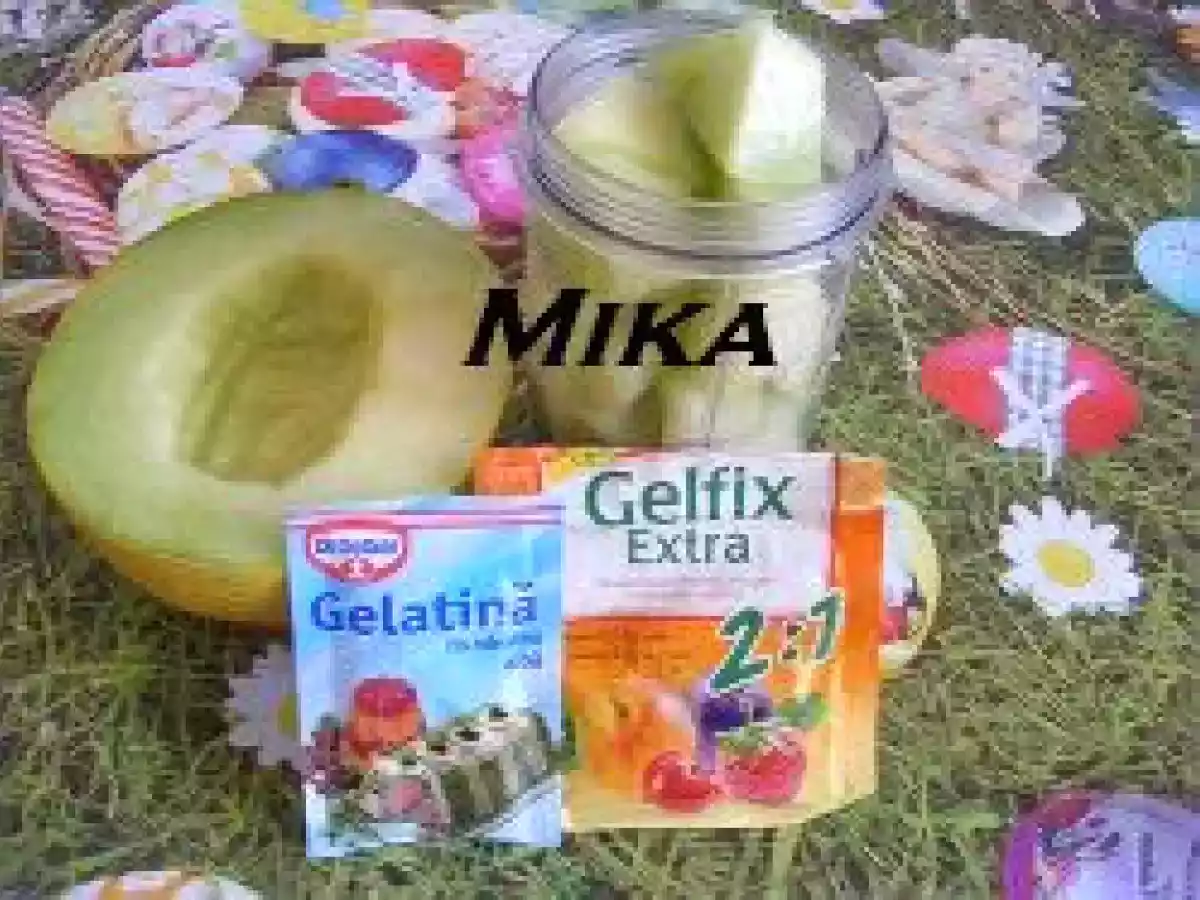 Spuma si jeleu de pepene galben la pahar - poza 2