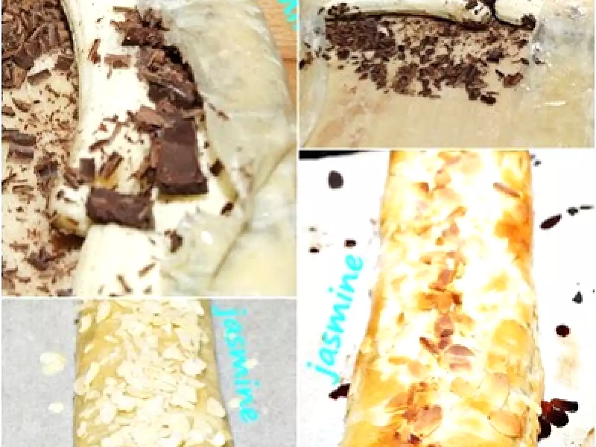 Strudel rapid cu banane si zahar ars sau ciocolata - poza 5