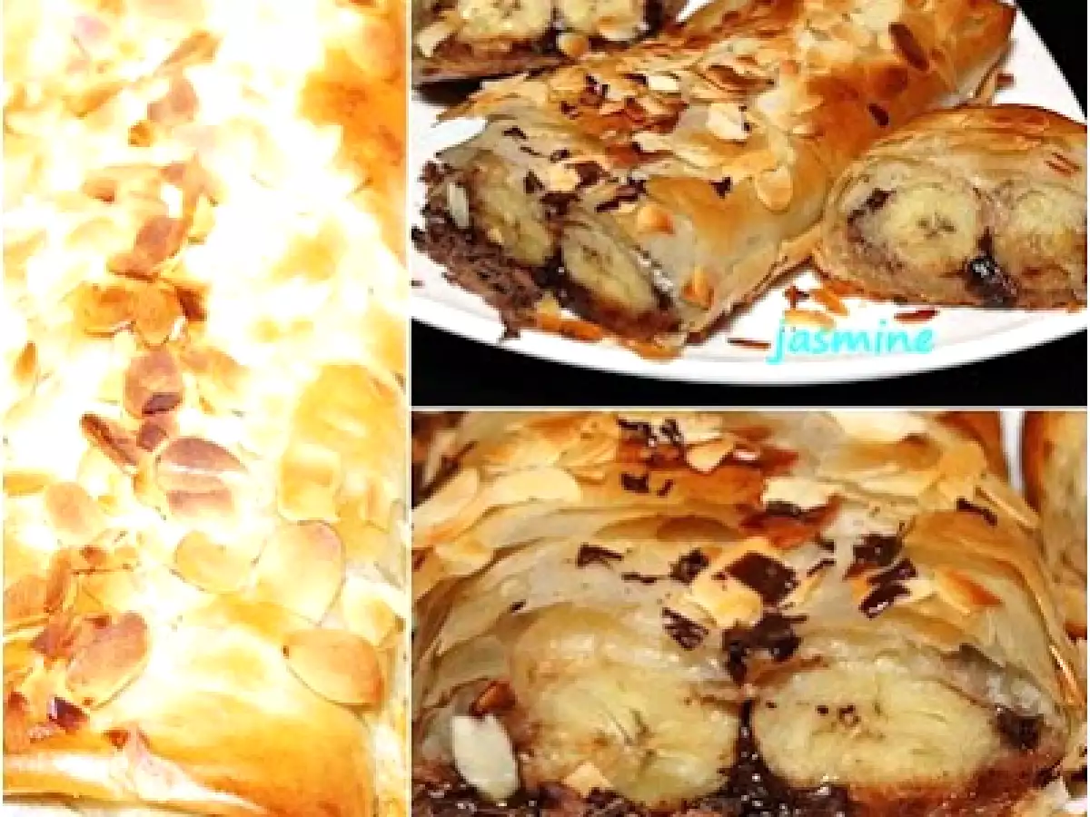 Strudel rapid cu banane si zahar ars sau ciocolata - poza 6