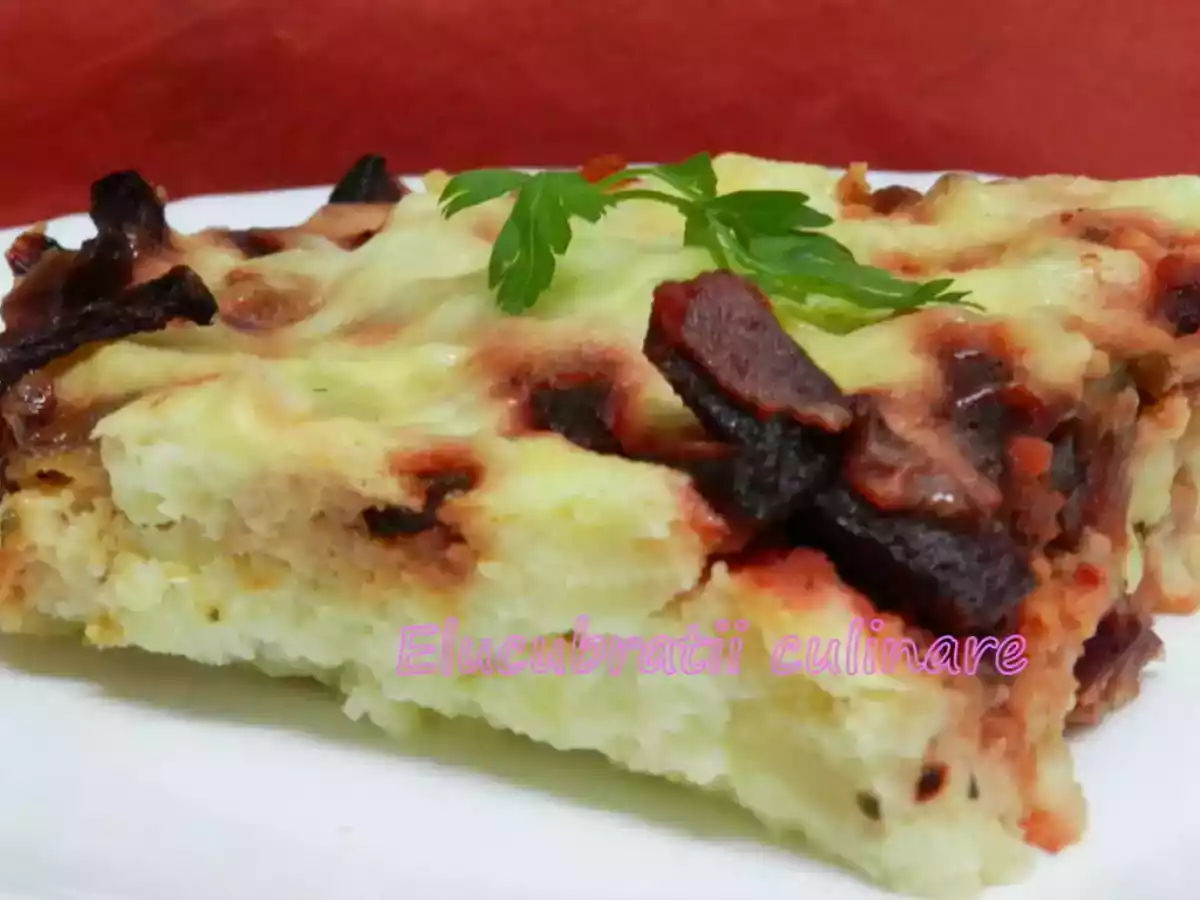 Sufleu de cartofi cu sfeclă și ciuperci - poza 2