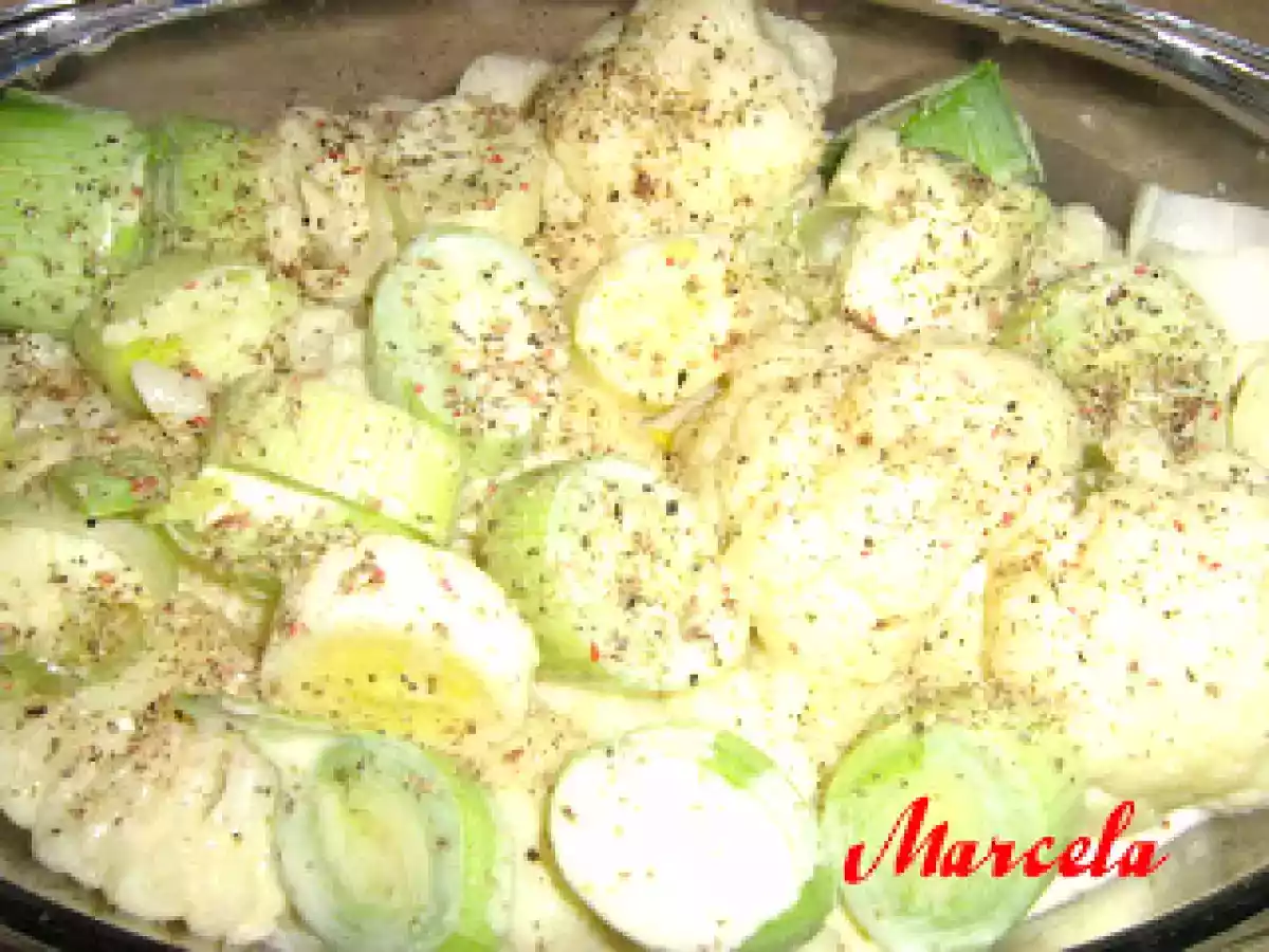 Sufleu de conopida, praz si mozarella - poza 3