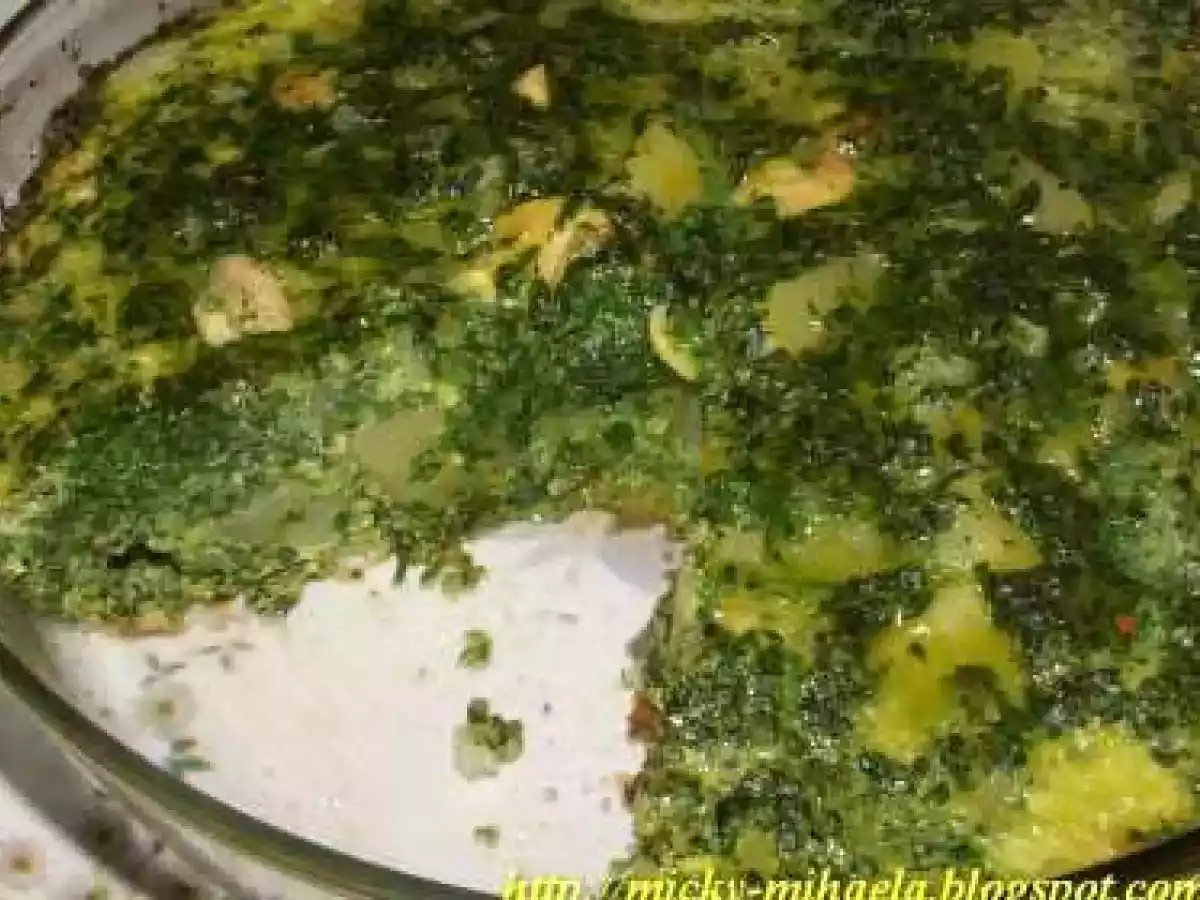 Sufleu de spanac cu cartofi