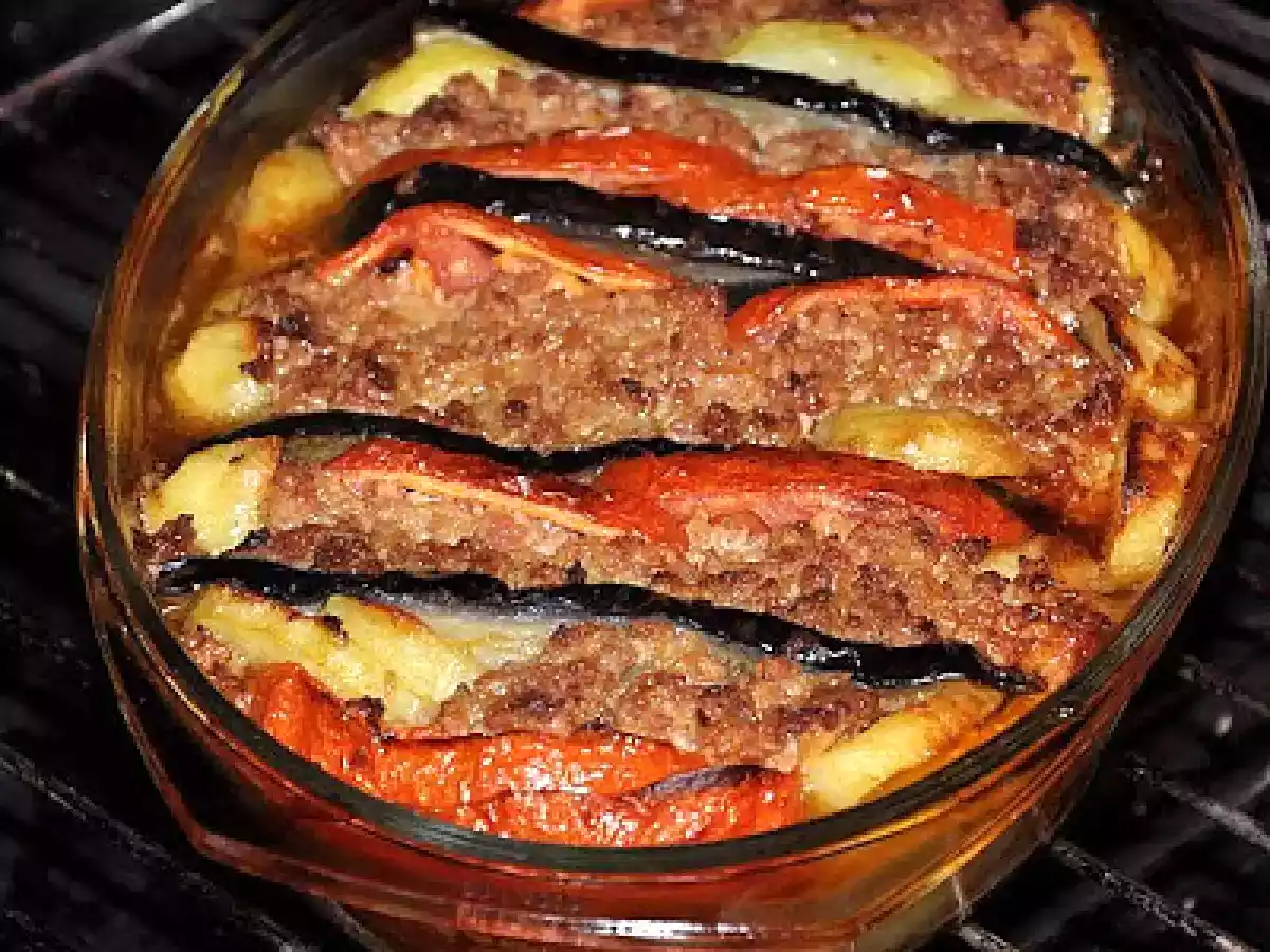 Sufleu de vinete cu carne tocata