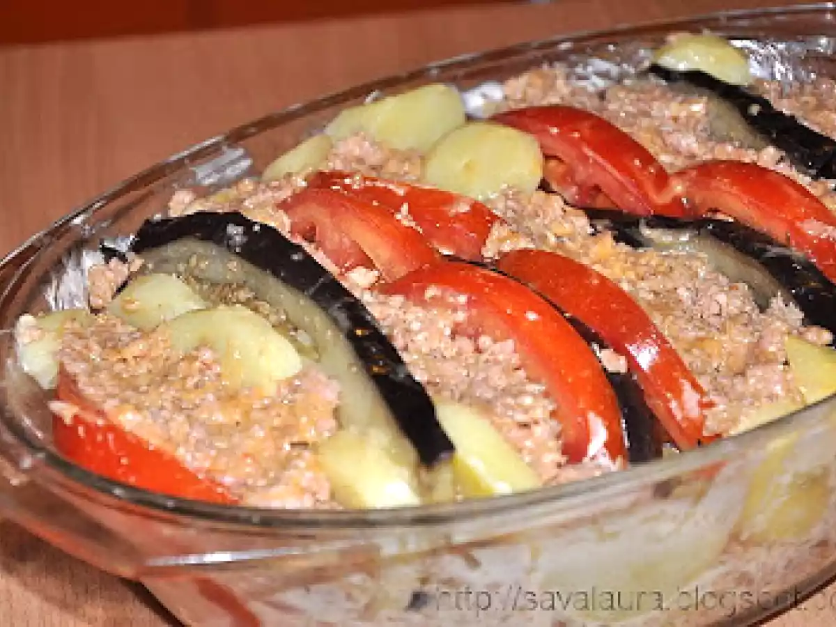 Sufleu de vinete cu carne tocata - poza 2