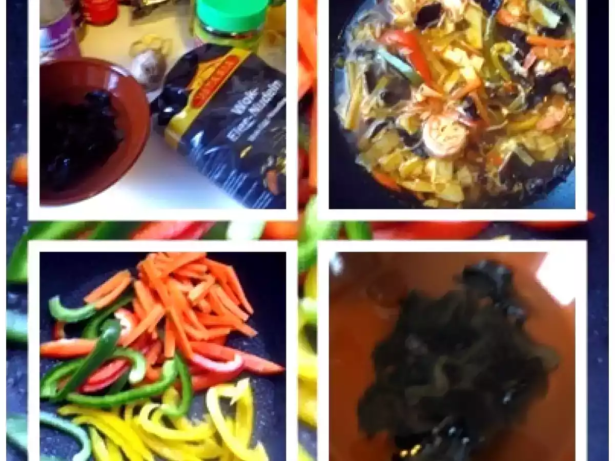 Supa asiatica de creveti la wok