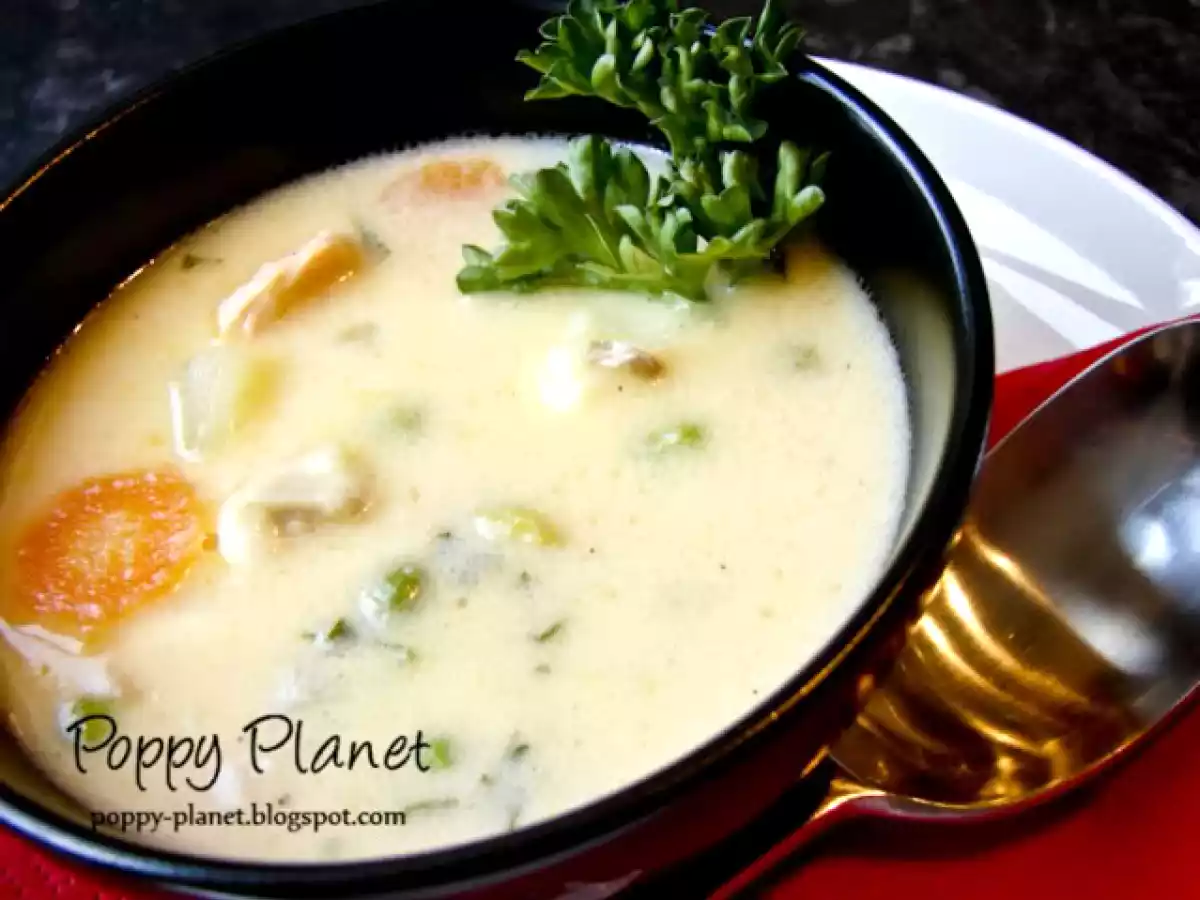 Supa crema cu peste si creveti - poza 6