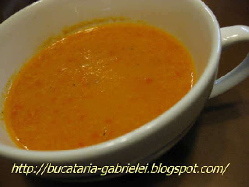 Supa crema de paprika(ardei gras rosu), poza 1