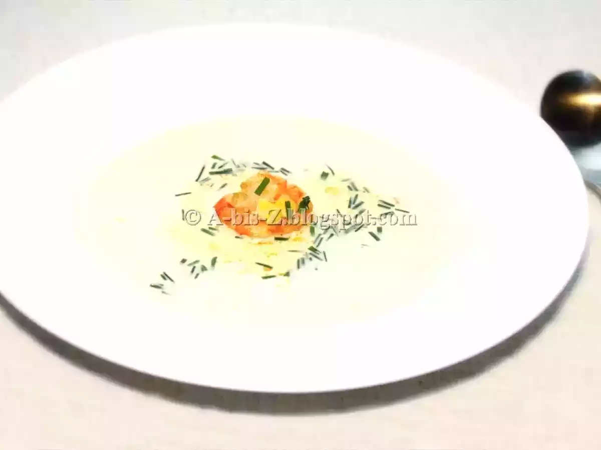 Supa-crema de porumb cu creveti