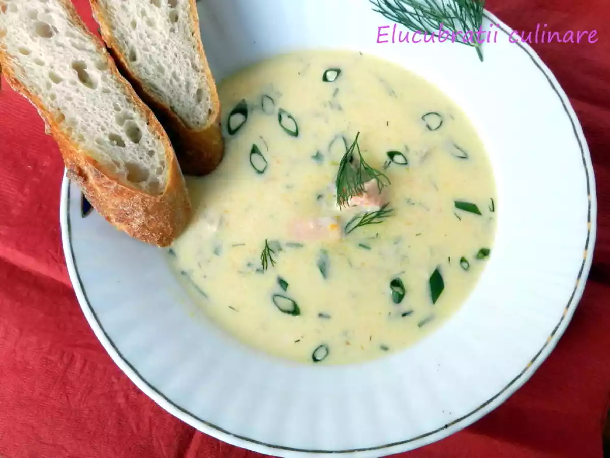 Supă cremă de somon