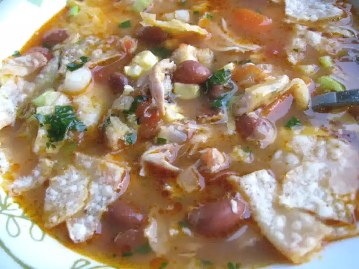 Supa de pui tortilla/ Chicken tortilla soup - poza 2