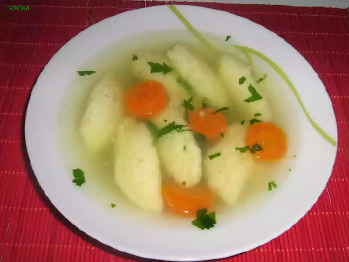 Supa de vita cu galuste de gris