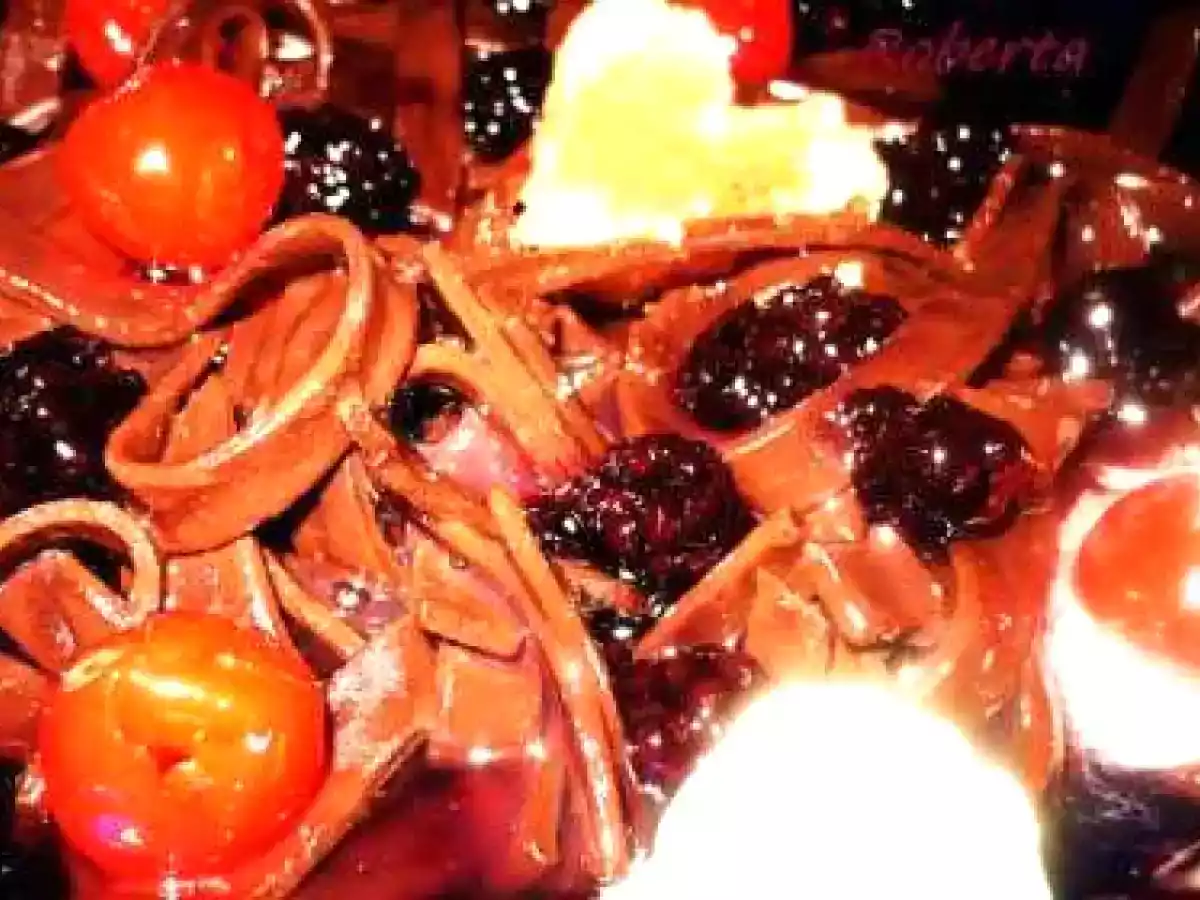 Tagliatelle de ciocolata flambate cu coniac - poza 3