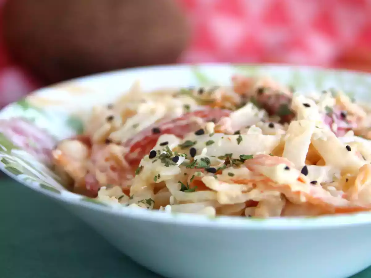 Taitei de orez cu creveti, lapte de cocos si legume - poza 2