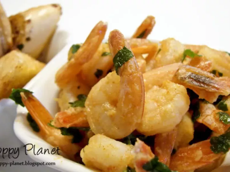 Tapas - creveti cu usturoi (garlic shrimps)