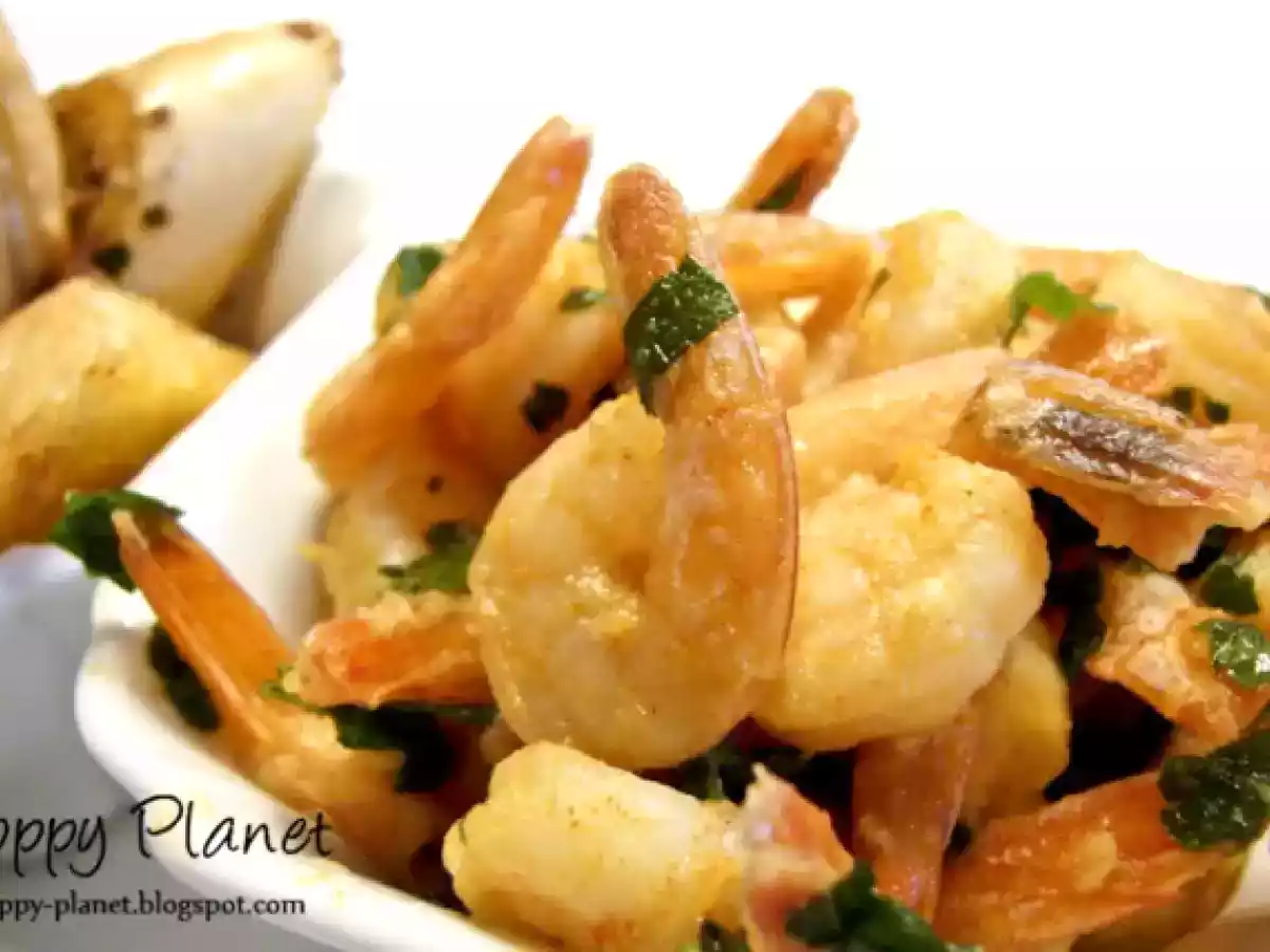 Tapas - creveti cu usturoi (garlic shrimps)