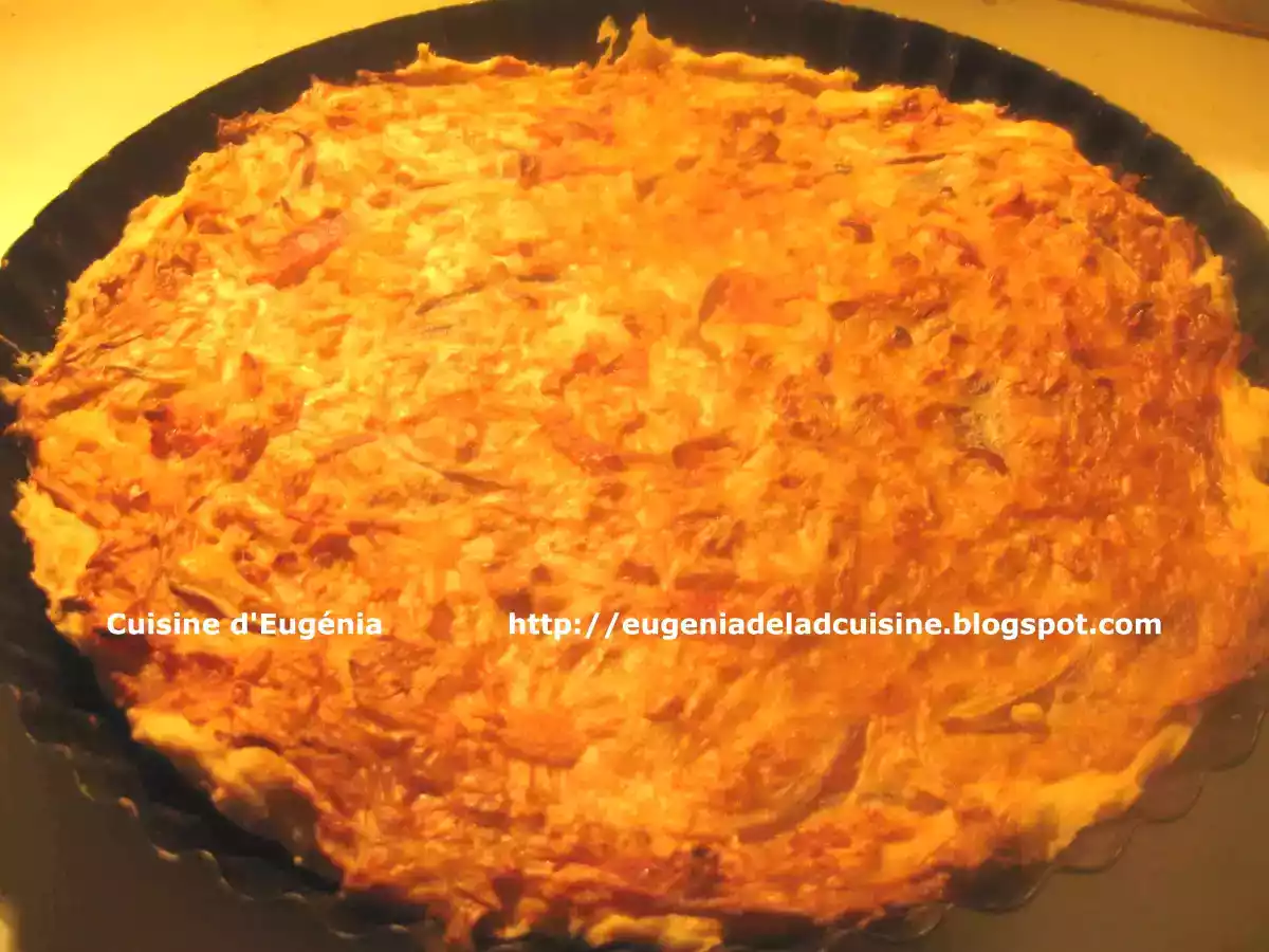 Tarta alsaciana cu ceapa (Tarte à l'oignon à l'Alsacienne)